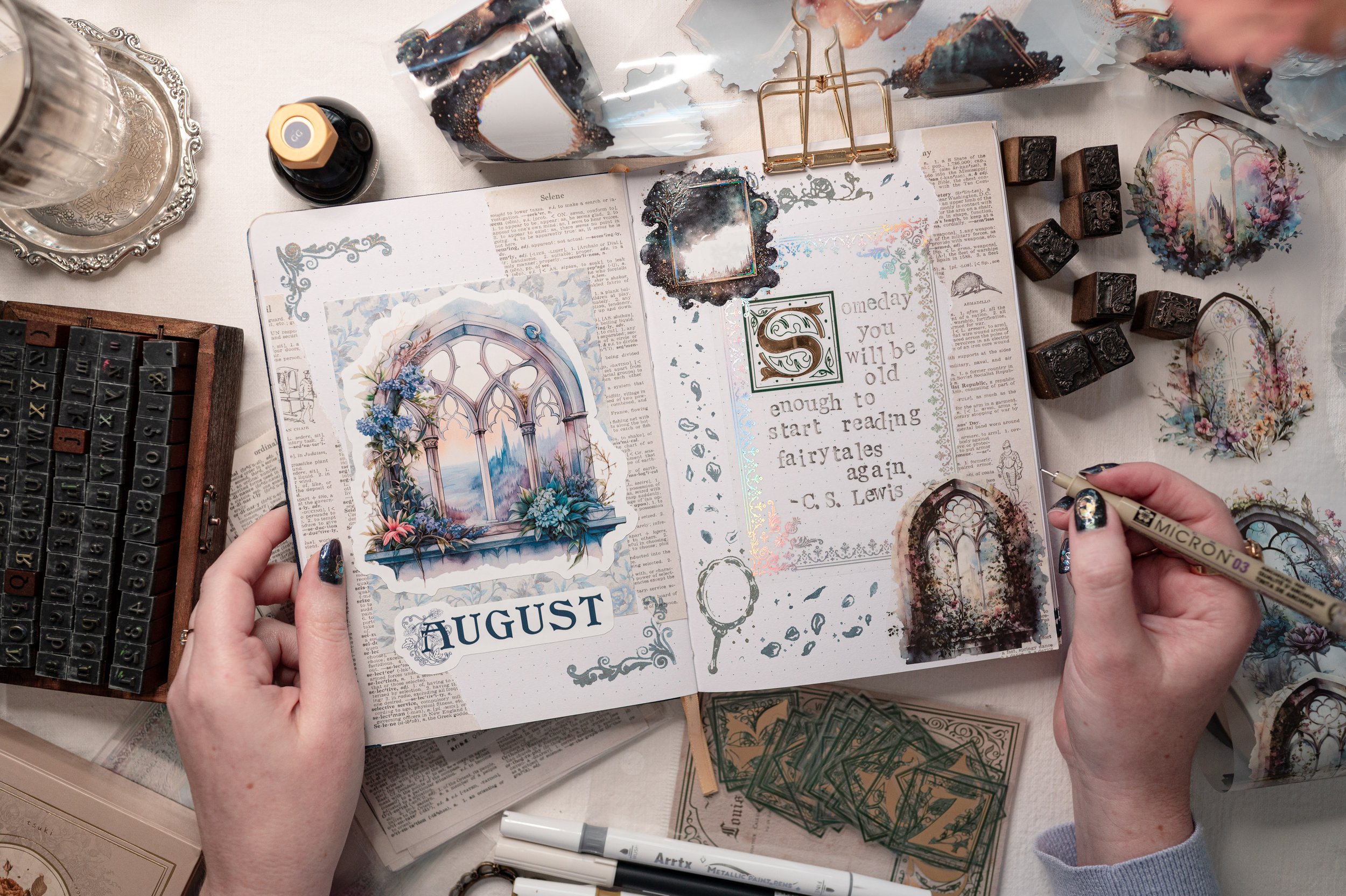 August Bullet Journal Storybook Fantasy Theme — Erin Smith ...